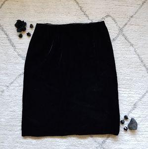 Carlisle Black Velvet Skirt